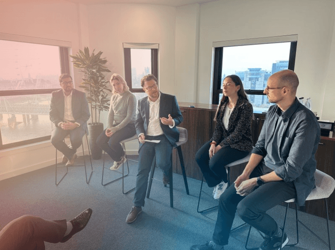 Photograph of the panel at the Managing Reputation in the Age of AI event